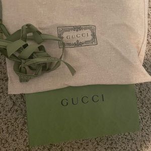 Gucci box with dust bag and ribbon!  Measurements in pics